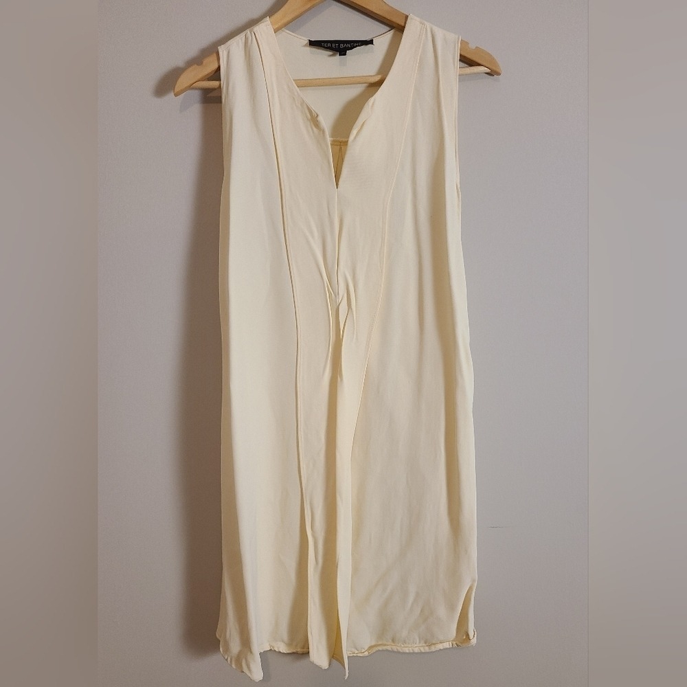 Ter et Bantine Cream Sleeveless‎ Tunic IT 44 Medium